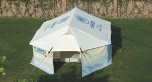 Tente familiale en toile professionnelle de haute qualité OEM ODM Abri de réfugiés à usage intensif pour les urgences en été - Product Image 6