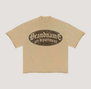 Ensemble Short et T-Shirt personnalisés de style vintage pour hommes, deux pièces de survêtement d'été délavé à l'acide, sérigraphie T-shirt court et short - Product Image 2