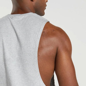 Camiseta sin Mangas Casual para Hombre, Tejida, Transpirable, Ecológica, de Color Personalizado, Material de Poliéster/Algodón, Alta Calidad, Nueva Llegada - Product Image 2