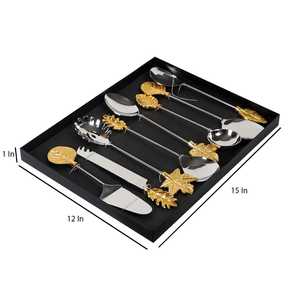 Vaisselle et cuisine à la demande ensemble de couverts en métal pour la maison et l'hôtel couverts de luxe de l'Inde - Product Image 1