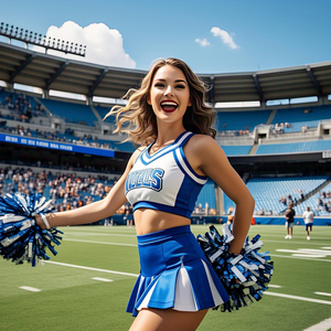 ยูนิฟอร์มเชียร์ลีดเดอร์สำหรับผู้หญิงชุดเชียร์ลีดเดอร์เสื้อแขนกุดกระโปรงเต้นรำ - Product Image 4