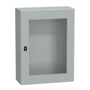 For SCHNEIDER <b>ELECTRIC</b> NSYS3D8625T Electronics <b>Instrument</b> Enclosure Wall Mounted Steel PanelSeT S3D Transparent Door Mounting - Product Image 1