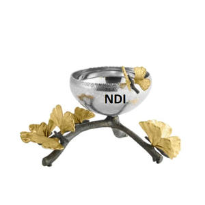 Bol de service d'utilisation de restauration de finition brillante de style unique pour la décoration de table à la maison bol de fruits décoratif en métal en laiton de grande taille - Product Image 1