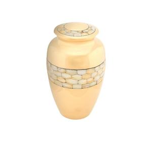 Luxury Brass Keepsake Cremation Urns With Mother of Pearl High Quality Adult Funeral Urns Coffin <b>Casket</b> <b>for</b> Human <b>Ashes</b> - Product Image 1
