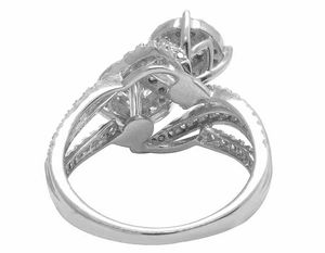 925 Silver Moissanite Round Princess Diamond Iced Out Cluster Bridal Wedding Engagement Anniversary Gift <b>Ring</b> <b>Set</b> <b>For</b> <b>Women</b> - Product Image 6