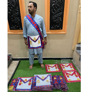 Delantal Masónico de la Orden Real de Escocia para Miembros, Delantal de Masón con la Constitución Inglesa Bordada, Delantal de la Logia Azul - Product Image 4