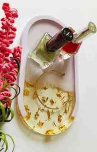 Decorative Epoxy Resin Coastal Design Vanity Tray Handmade Customized Color Wall Tray for Perfume Christmas & <b>Home</b> <b>Decor</b> <b>Gift</b> - Product Image 4