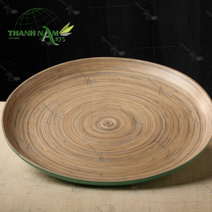 Assiette de service en bambou écologique personnalisée, plateau naturel fabriqué à la main pour table de cuisine, affichage des aliments biodégradables dans le restaurant - Product Image 2