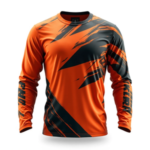 Maillot de course de motocross pour homme, manches longues, confortable, coupe personnalisée, maillot de motocross durable, vêtements de course automobile - Product Image 1
