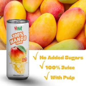 Purée de mangue 100% sans sucre, pulpe réelle, fraîchement pressée, boîte de 320 ml (en conserve), vente en gros, étiquette privée, échantillon gratuit, Vietnam - Product Image 2