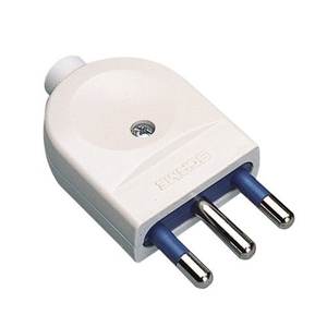Câble de prise électrique 16A (norme italienne) 2P+T pour câble axial blanc PP0461R Adaptateur et connecteur - Product Image 1