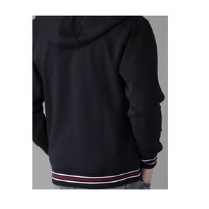 Sudaderas con capucha de tendencia informal para hombres y mujeres 100% algodón bordado de gran tamaño con cuello con capucha patrón sólido frente otoño servicio OEM - Product Image 6