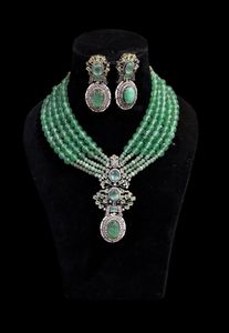 ชุดเครื่องประดับสไตล์อินเดียสำหรับงานแต่งงานทำจากทองเหลืองมาใหม่สำหรับผู้หญิงและเด็กผู้หญิงสร้อยคอหลากสีสำหรับใส่ไปงานปาร์ตี้และของขวัญ - Product Image 4