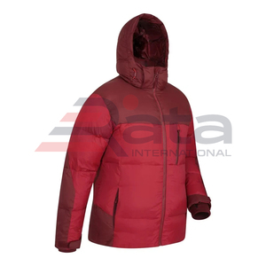 Chaqueta Acolchada con Capucha para Hombre RATA INTERNATIONAL, Cuello Alto, Cierre de Cremallera, Impermeable, Resistente al Viento, Exterior de Lona, Estilo Casual - Product Image 2