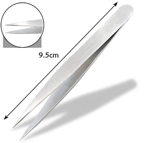 Pinzas de pestañas de Venta caliente hechas en Pakistán Diseño OEM Precio barato Nuevo estilo Pinzas de pestañas ligeras - Product Image 3