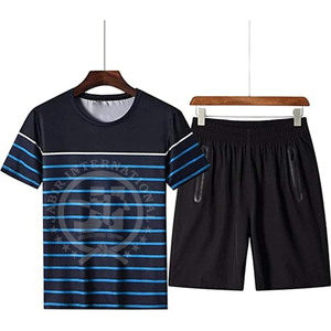 2024 hommes décontracté été coton Shorts ensembles Logo personnalisé mode survêtements pour un usage quotidien et activités de plein air - Product Image 2