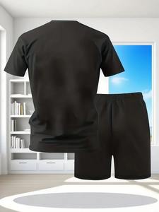 Customize Printed Wholesale <b>Shorts</b> <b>Shirt</b> <b>Set</b> 100% Cotton Breathable <b>Shorts</b> <b>Set</b> for <b>Men</b> High Quality O-Neck <b>T</b>-<b>Shirt</b> <b>Sets</b> - Product Image 6