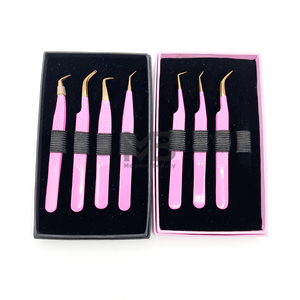 Pinzas para Pestañas Personalizadas, Aplicador de Pestañas de Volumen, Pinzas de Extensión Rosadas, Pinzas Profesionales para Pestañas con Punta de Fibra - Product Image 5