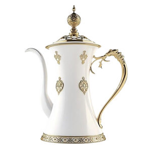 Cafetera Árabe Moderna de Lujo con Acabado Blanco, Cafetera Tradicional de Oriente Medio, Tetera Decorativa para Uso Doméstico - Product Image 1