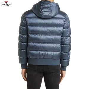 Hot Selling High Quality Canvas Puffer Jacket Hooded Waterproof Breathable Eco-Friendly Reversible Front Stand Collar Winter - Product Image 2