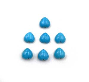 Cabujón de corazón turquesa de Bella Durmiente Natural, piedra preciosa azul de 5-10 MM con certificación IGI suelta para la fabricación de joyas - Product Image 5