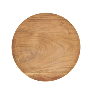 2024 Super Sell Natural Polished Wooden Country-Style Dinner Charger Plates with Round Shape Sustainable Design - Product Image 1