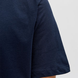 Camiseta de algodón 100% de alta calidad con cuello redondo para hombre, estampado personalizable, patrón sólido, ajuste holgado, tejido informal, secado rápido, transpirable - Product Image 3