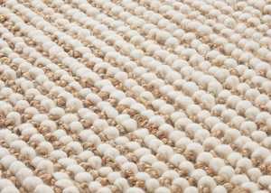 Handmade Modern Chunky Wool Felt <b>Ball</b> Rug High Texture Striped White Blue Grey Carpet for Living Room Bedroom Decor Made Cotton - Product Image 3