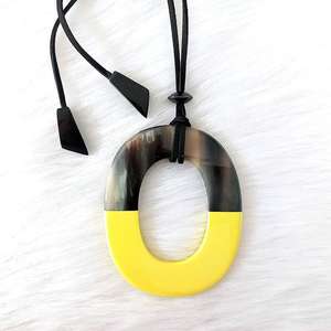 งานฝีมือ HF งานหัตถกรรมคุณภาพสูง จี้ทำจากเขาควายธรรมชาติ แกะสลักลายสัตว์ กันน้ำ งานแฮนด์เมด ของสะสมงานศิลปะ - Product Image 5