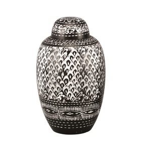 Urnes funéraires pour adultes en dôme en aluminium brun de haute qualité avec fournitures funéraires de qualité de gravure pour les cendres humaines - Product Image 2