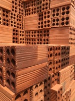 Vente chaude-100% Briques d'argile rouge Mur flexible Tuile de revêtement de mur en pierre naturelle-Matériaux de construction à bas prix