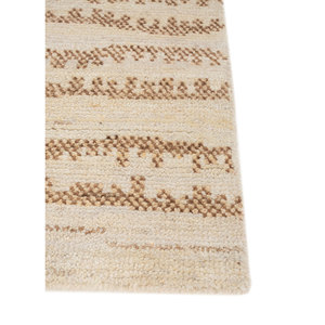 Alfombras Anudadas a Mano de Lana Afgana Color Marfil, Modelo IA-1953, para Uso Doméstico - Product Image 4