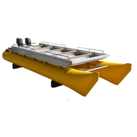 Bateau catamaran AQT HDPE inamovible CT637623 avec une capacité de 10 à 15 personnes - Garantie 1 an