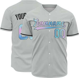 Camiseta de béisbol transpirable de secado rápido más vendida, camiseta de béisbol con botones para niños, ropa de equipo, camiseta de béisbol y softbol para hombres - Product Image 4