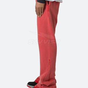 Pantalones Deportivos Acampanados de Felpa de Algodón con Logotipo Personalizado, Diseño Moderno, Venta en Línea - Product Image 2