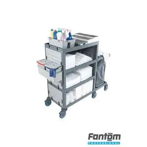 Carro de Limpieza Fantom Procart 431 de 300 lb y 4 Ruedas para Hospitales, Escuelas, Dormitorios y Otros Espacios - Product Image 4