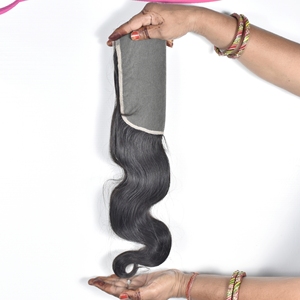 Cheveux indiens authentiques Closure Bodywave disponibles directement de l'usine à prix de gros avec brillance naturelle pour le volume à vendre - Product Image 3