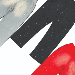 Pantalon pour homme lavé personnalisé anti-rides broderie en détresse pantalon de survêtement évasé à double taille pantalon de survêtement pour hommes baggy en strass délavé au soleil - Product Image 4