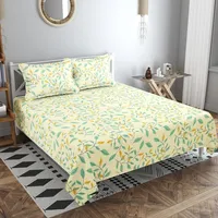 100% Baumwolle Blumenmuster Umweltfreundliche Waschbare Tagesdecke Kissenbezüge Bettdecke Individuelle Designs Weiß Andere Farben für den Hausgebrauch