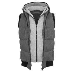 Chaquetas acolchadas sin mangas de invierno de Venta caliente del último diseño del precio bajo de alta calidad para hombres con lona y logotipo delantero - Product Image 1