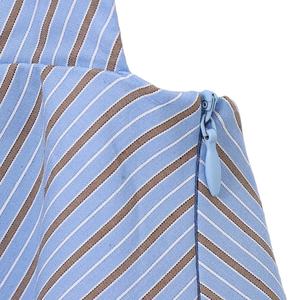 Débardeurs et caracos pour femmes, nouvelle mode chic décontractée, col noué, style vintage, printemps, dos nu, avec décorations en ruban, en tissu mousseline sur le devant - Product Image 6