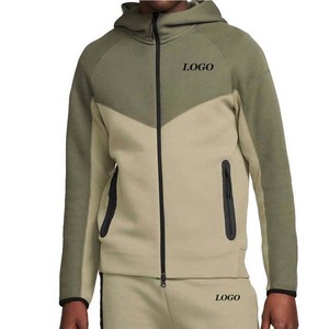 Sudaderas con capucha y sudaderas de algodón 100% para hombre, precio al por mayor, con cremallera, contraste de color, deportes de invierno, sudaderas informales para hombre, básicos - Product Image 6