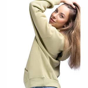 Sweat-shirts à capuche pour femmes, vêtements personnalisés avec logo imprimé en broderie unie, coton respirant, pull décontracté - Product Image 4