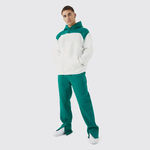 Ensemble de survêtement unisexe en molleton 100 % coton épais, antistatique, personnalisable pour homme, idéal pour le jogging et le sport (hoodie et pantalon) - Product Image 2