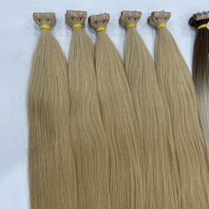 Cinta cruda de doble estirado europeo de alta calidad en extensiones de cabello 100 cinta de cabello humano Ins Ombre extensiones de cabello de cinta Remy Natural - Product Image 5