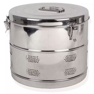 กลองฆ่าเชื้อมาใหม่อุปกรณ์โรงพยาบาลทำจากสเตนเลสสตีลเครื่องมือกลวง - Product Image 5