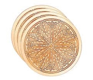 New Copper Filling Round <b>Coaster</b> for Cup & Glass Modern Design Lightweight Eco-Friendly Silver Gold Europe Style - Product Image 5