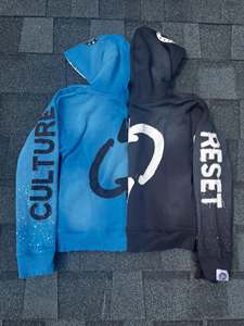 Applique personnalisée broderie fermeture éclair en soie à capuche poids lourd 450gsm fermeture éclair à capuche Boxy Fit fermeture éclair strass sweats à capuche 2025 - Product Image 4