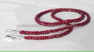 สร้อยคอพลอยทับทิมธรรมชาติทรงกลมเจียระไน ไม่ผ่านการอบ 22 นิ้ว สีแดง HAYAAT GEMS รุ่น HG-521-B พร้อมใบรับรองจากผู้ประเมินอิสระ - Product Image 2