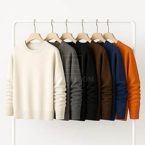 Pull pour homme en tricot anti-rides avec manches longues et détails vêtements décontractés et d'affaires chandails pour homme - Product Image 6